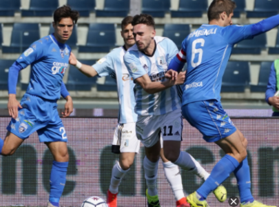 Entella sconfitta 1-0 dalla capolista Empoli: resta fanalino di coda a 21 punti