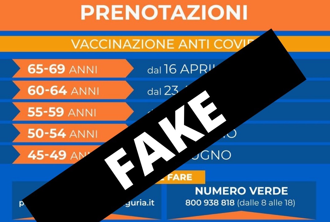 Covid Liguria, attenzione alla "fake news" sul piano vaccinale della Regione