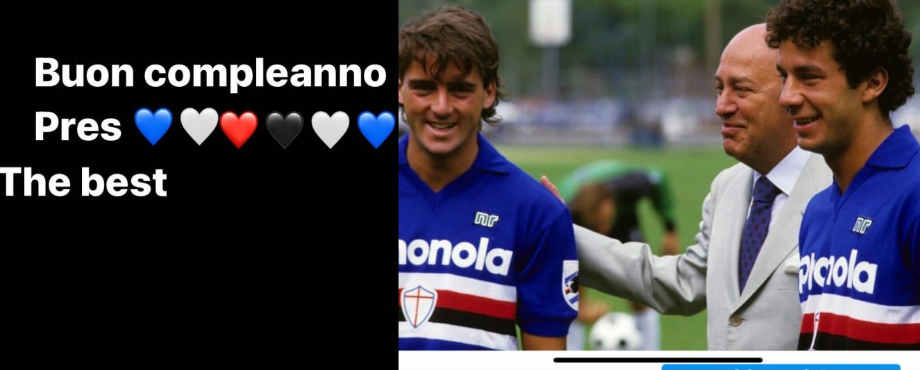 Sampdoria, Mancini ricorda Mantovani: "Buon compleanno Pres"