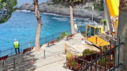 Cimitero di Camogli, ora ci si concentra sul versante franato