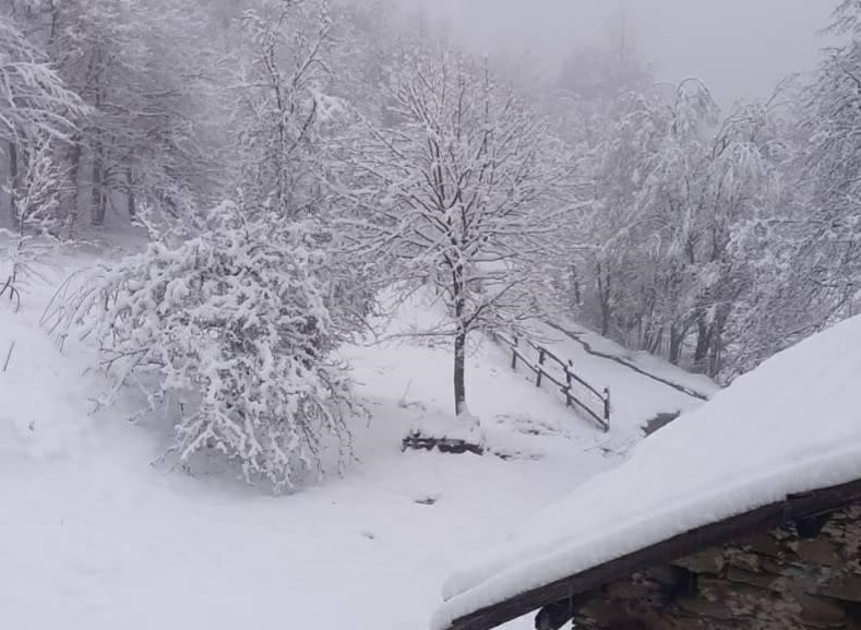 Liguria, pazza primavera: l'entroterra di Savona e Genova si risveglia sotto la neve