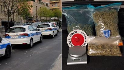 Genova, scoperto a spacciare in garage: trovato con 1kg di marijuana e arrestato