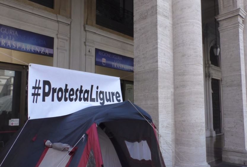 Ristoratori, continua il presidio di #ProtestaLigure