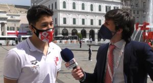 Genova, il pallanuotista giapponese Inaba protagonista della Festa della Bandiera