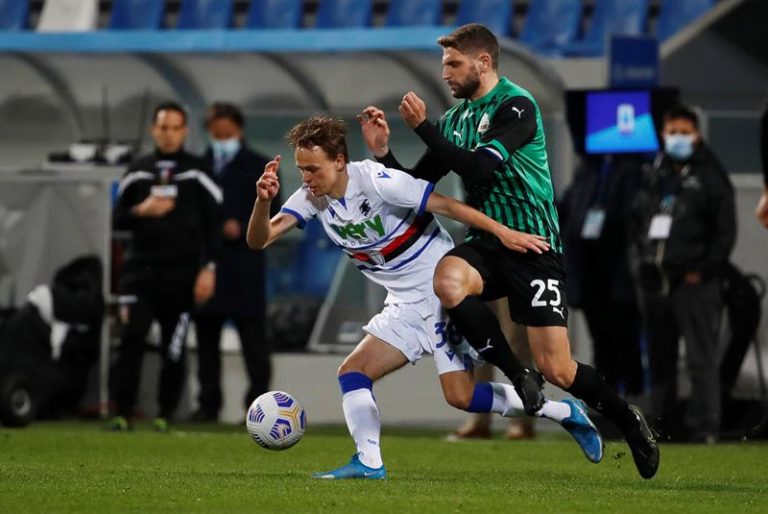 Sampdoria sconfitta 1-0 dal Sassuolo, decide la bestia nera Berardi