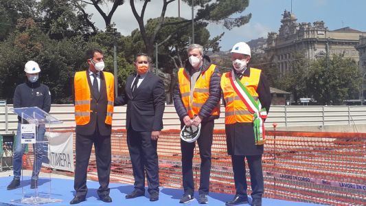 Genova, si posiziona l'ultima trave nel cantiere sul Bisagno: Telenord in diretta