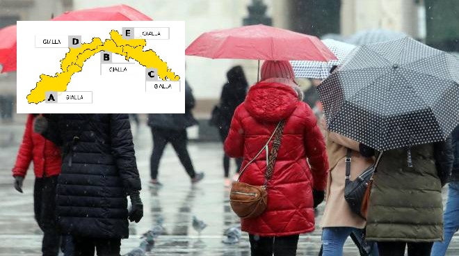 Torna il maltempo in tutta la Liguria: allerta gialla dalle 6.00 di martedì