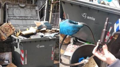 Genova, carrozziere abbandona rifiuti pericolosi nel cassonetto: scoperto