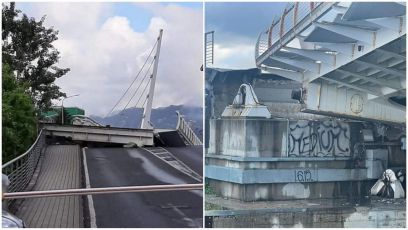 La Spezia, il ponte della Darsena Pagliari si rompe ed esce dalla propria sede