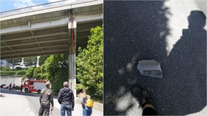 Genova, cadono calcinacci dal viadotto di via Linneo: paura a Begato
