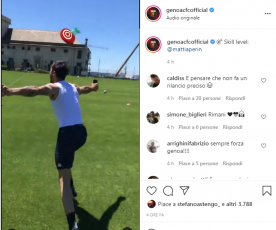 Genoa, sfida di fine allenamento: Perin fa centro da 30 metri, Zappacosta si inchina