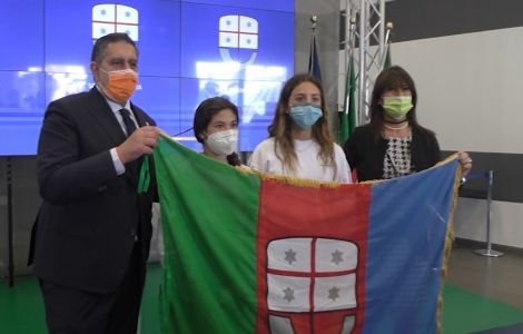 Tennis, Carola e Vittoria ricevono la bandiera dalla Regione Liguria: "Grande orgoglio"