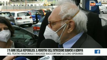 Il ministro dell'istruzione Bianchi a Genova: "Ripartiamo: in sicurezza sanitaria e psicologica"