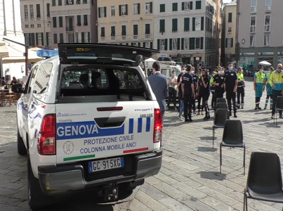 Arriva la "colonna mobile" di Protezione Civile del Comune di Genova