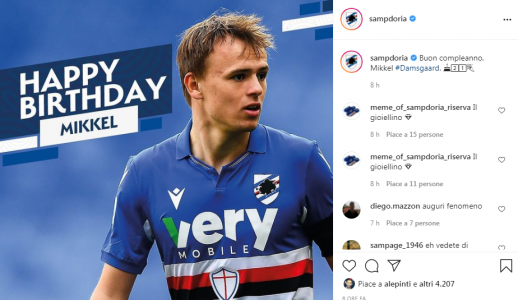 Sampdoria, Damsgaard nel mirino del Milan ma Ferrero lo blinda: "Non è in vendita"