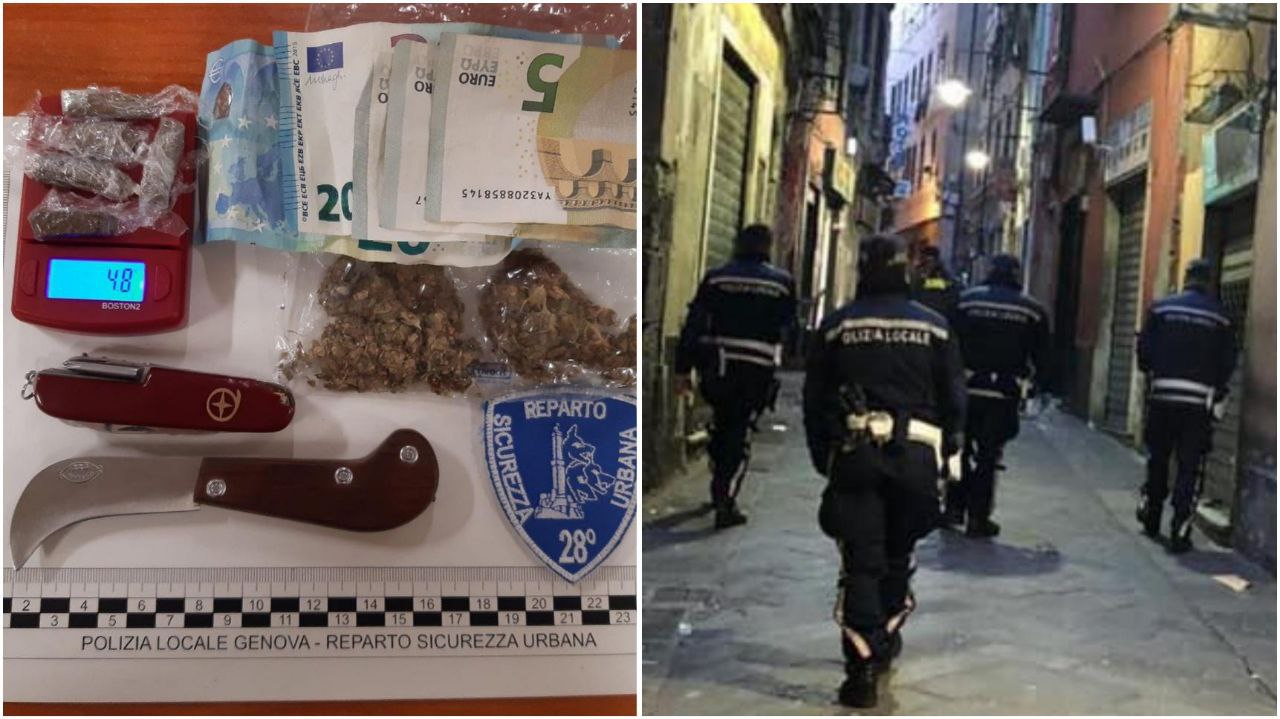 Genova, urina su un palazzo e aggredisce gli agenti con un coltello: arrestato