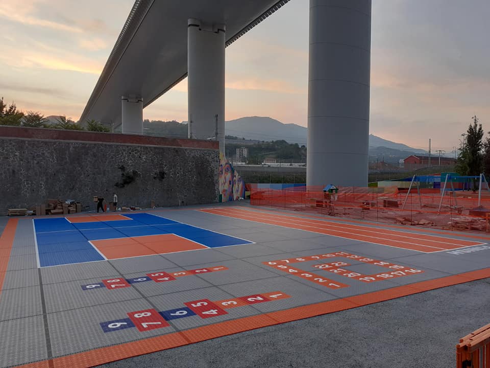 Valpolcevera, nasce un'area giochi sotto il nuovo ponte di Genova