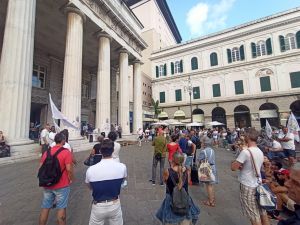 No Green pass, ieri un dibattito in largo Pertini