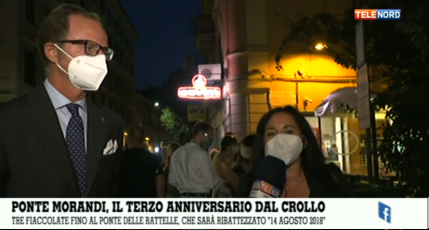 Ponte Morandi, la sera delle fiaccolate. Il vicesindaco Nicolò: "Non dimenticheremo mai"