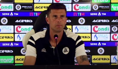 Spezia, Motta: "Concentrati sulla Lazio, non è il momento di pensare al caso Nzola"