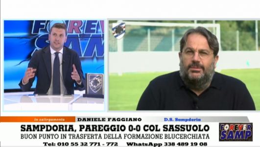 Sampdoria, Faggiano a Telenord: "Abbastanza soddisfatto. Petagna? Era tutto fatto"