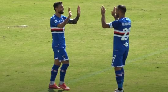 Sampdoria, vittoria per 3-1 con la Ternana con l'inedita coppia Caputo-Quagliarella