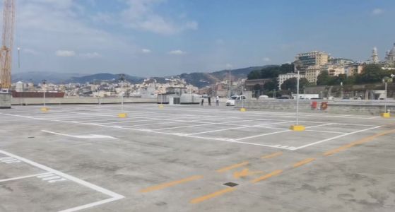 Genova, ecco i parcheggi rinnovati da Ente Bacini nell’area Riparazioni Navali