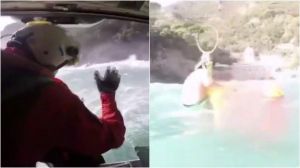 Camogli, giovane in balia delle onde: lo straordinario salvataggio dei vigili del fuoco