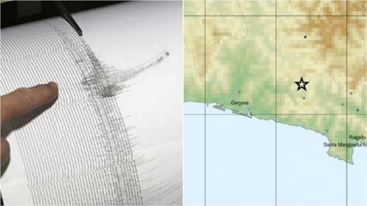 Scossa di terremoto nell'entroterra di Genova, magnitudo 2.1 a Davagna