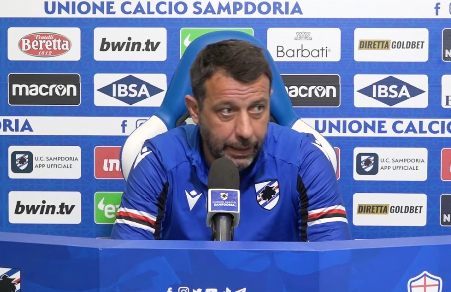 Sampdoria, D'Aversa: "Morale non idilliaco, importante andare in campo da squadra"