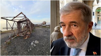 Monte Fasce, la croce crollata tornerà al suo posto. Bucci: "Entro la fine del mio mandato"