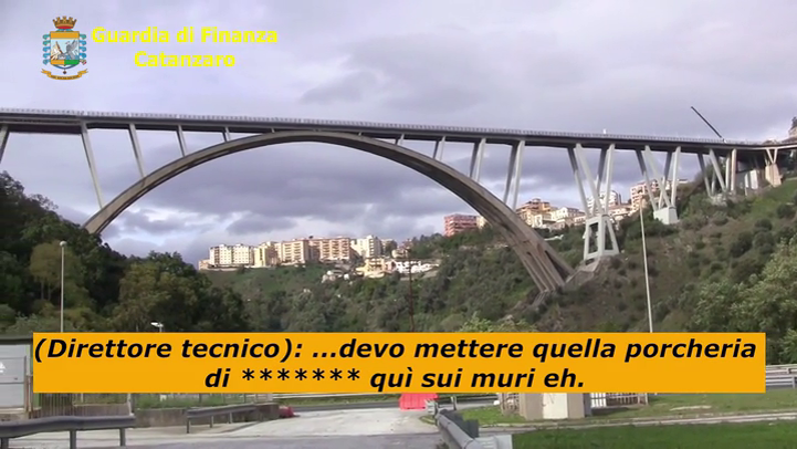 Sequestrato il ponte Morandi a Catanzaro: usato materiale scadente, 6 misure cautelari