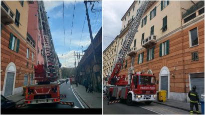 Danni del vento a Genova: decine di interventi dei vigili del fuoco