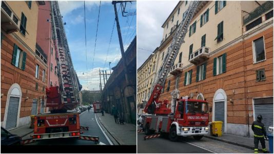 Danni del vento a Genova: decine di interventi dei vigili del fuoco