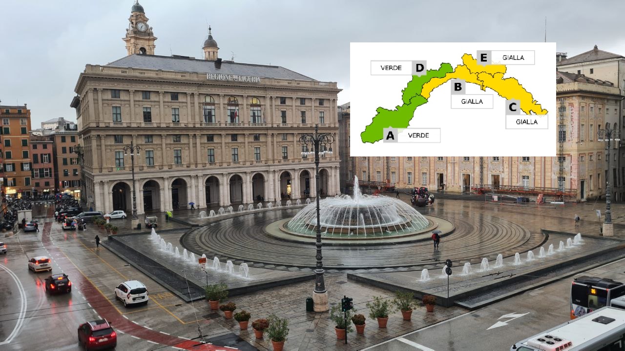 Liguria, allerta gialla per temporali dalle 18 di oggi fino alle 15 di domenica