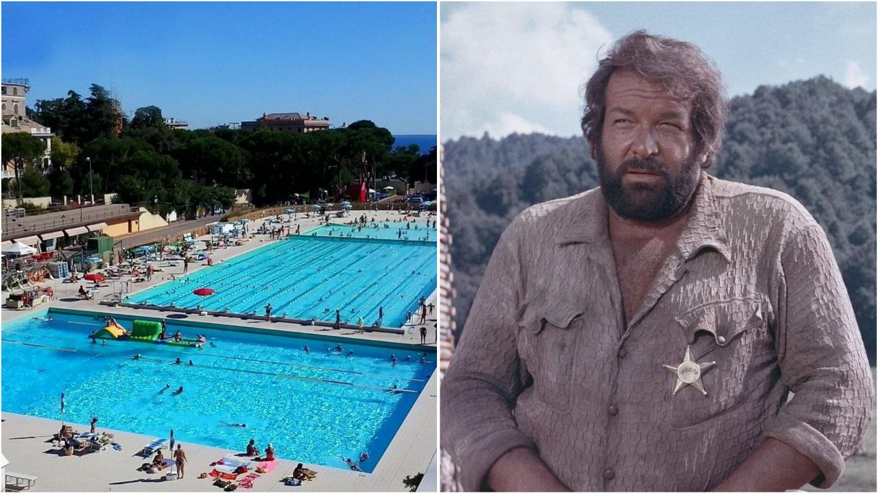 Genova, alle piscine d'Albaro una targa in ricordo di Bud Spencer