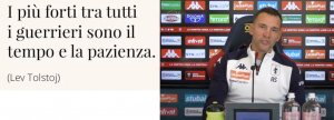 Genoa, Shevchenko cita Tolstoj: "I due guerrieri più forti sono tempo e pazienza"