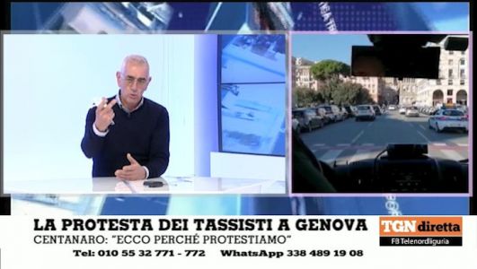 Genova, la protesta di tassisti. Centanaro: "Il ddl Concorrenza rischia di azzerare trattative già siglate"