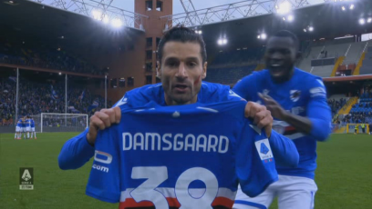 Sampdoria, la dedica di Candreva a Damsgaard dopo il gol: "Daje Miki!"