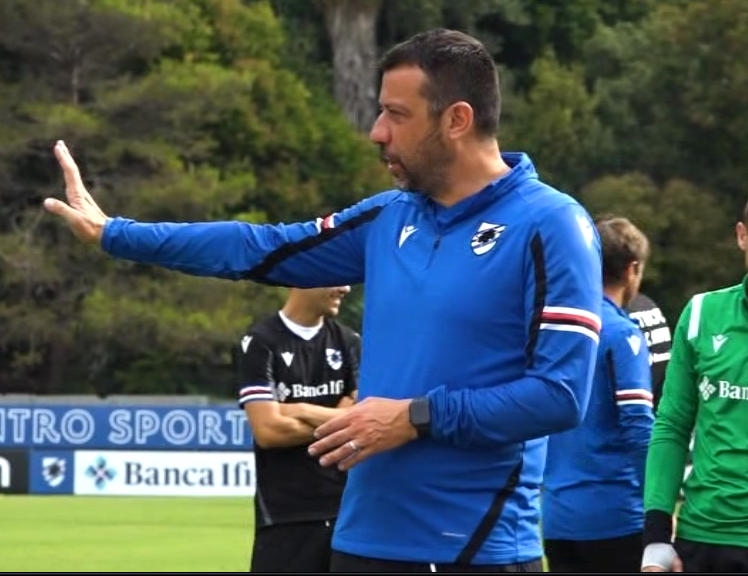 Sampdoria, D'Aversa recupera tutti e studia la soluzione migliore per rilevare lo squalificato Colley 