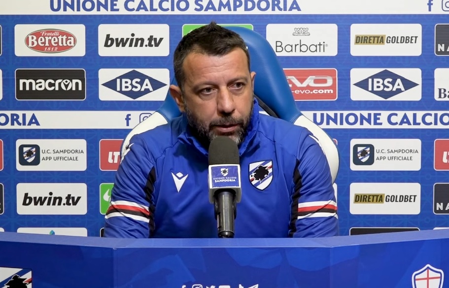 Sampdoria, D'Aversa: "Primo tempo inguardabili e incommentabili: tutta mia la responsabilità"