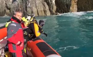 Moneglia, sono riprese le ricerche del corpo di Pedro Lagomarsino, il rocciatore disperso in mare