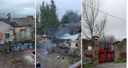 Genova, sgombero in corso nell'ex batteria di Granarolo occupata dagli anarchici