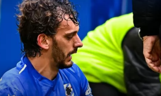 Sampdoria, stagione finita per Gabbiadini: lesione al crociato del ginocchio sinistro