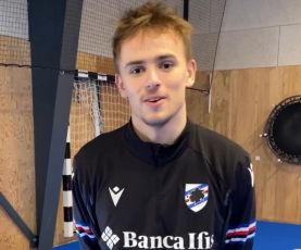 Sampdoria, il video messaggio di Damsgaard: "Lavoro sodo per tornare presto"