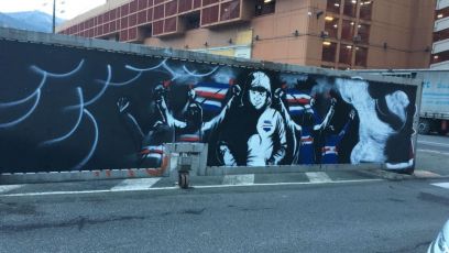 Genova, nuovo murales blucerchiato allo stadio Ferraris