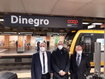 Genova, ecco 'Dinegro - Coop Liguria': nome e look nuovi per un'altra fermata metro