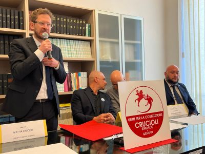 "Uniti per la Costituzione": Mattia Crucioli presenta lista e simbolo per le Comunali
