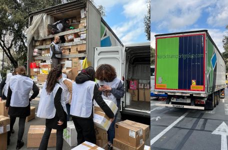 Genova, è partito il primo camion di aiuti verso l'Ucraina