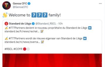 777 Partners acquista lo Standard Liegi. Il Genoa: "Benvenuti in famiglia"